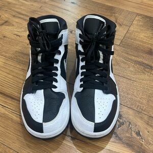 Women’s Jordan 1 SE Homage split black and white shoes